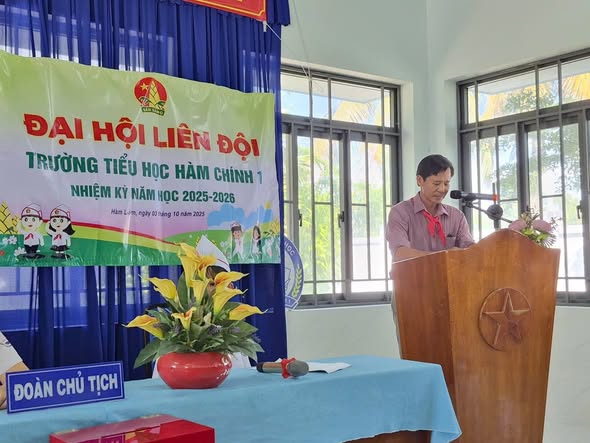Đại hội Liên đội Trường Tiểu học Hàm Chính 1 nhiệm kỳ 2025 - 2026